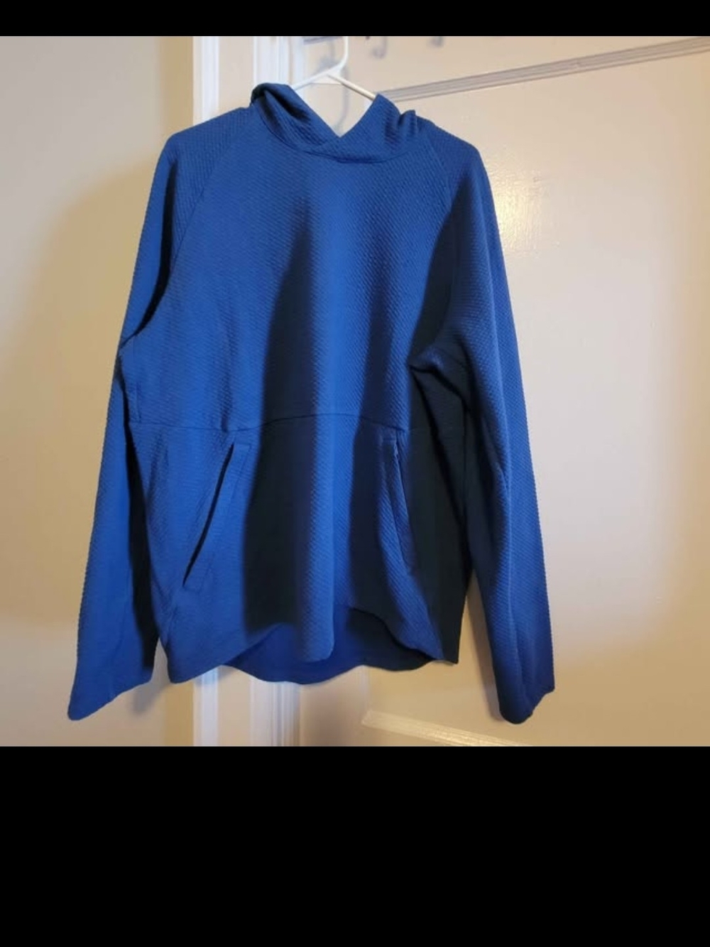 Lululmon At Ease Large Men's Blue Hoodie Sweater Urban Relaxed Casual Workout